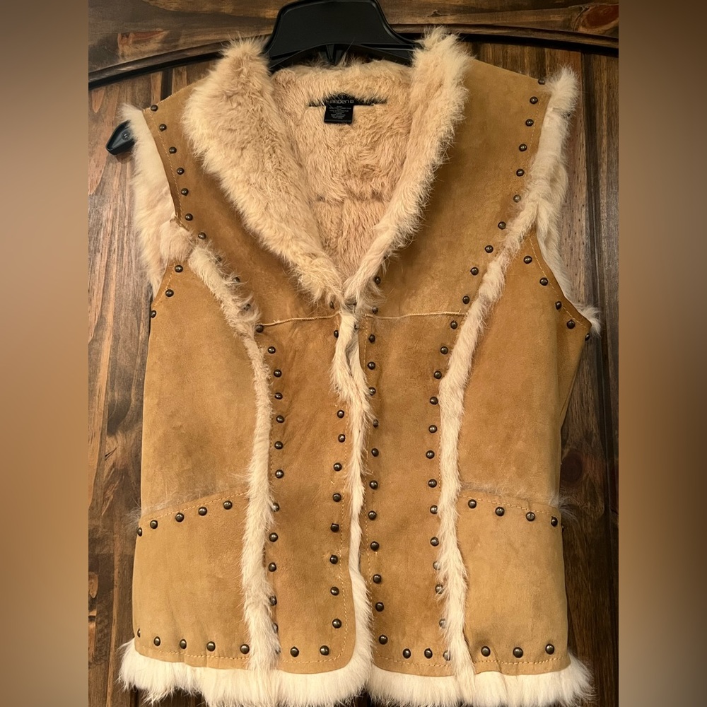 Arden B Luxe Rabbit Fur Vest size medium